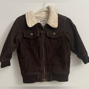 Old Navy Toddler Corduroy Sherpa Jacket Brown 2T